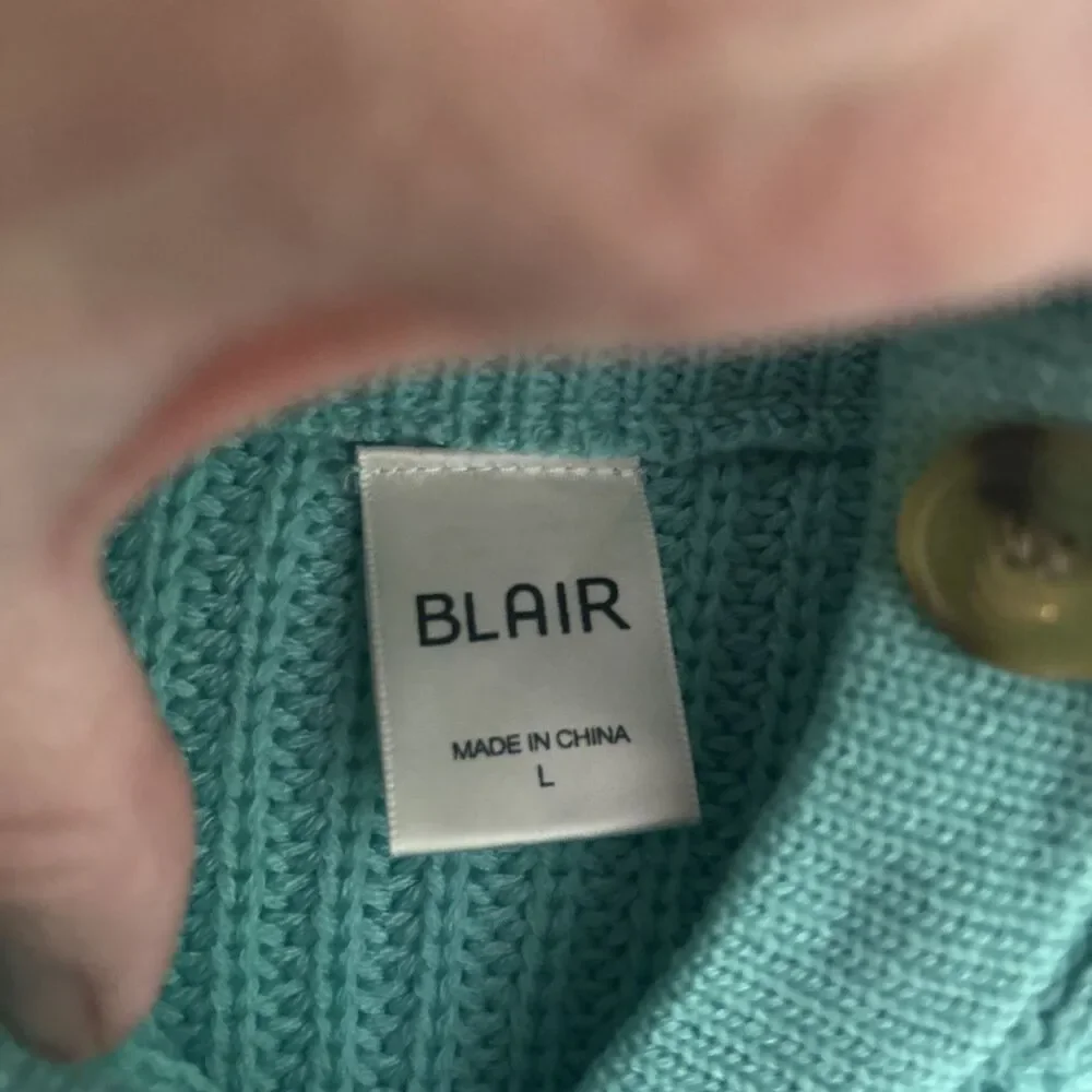 Blair Mint Green Cardigan Sweater Baggy Large